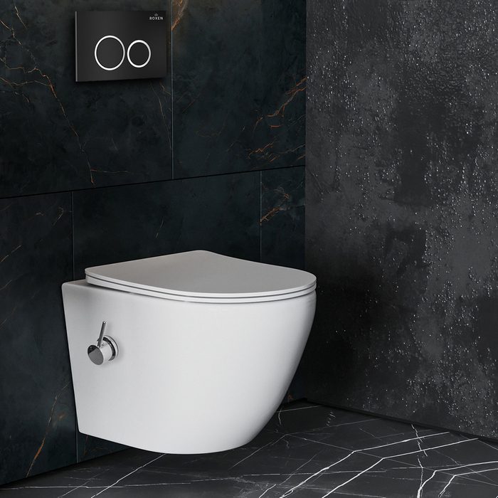 Комплект инсталляции Roxen StounFix Dual Fresh с унитазом Antares Bidet и кнопкой Santi (чёрная/матовая), 906342 — изображение 4