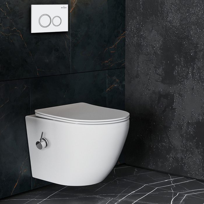 Комплект инсталляции Roxen StounFix Dual Fresh с унитазом Antares Bidet и кнопкой Santi (белая), 902672 — изображение 5