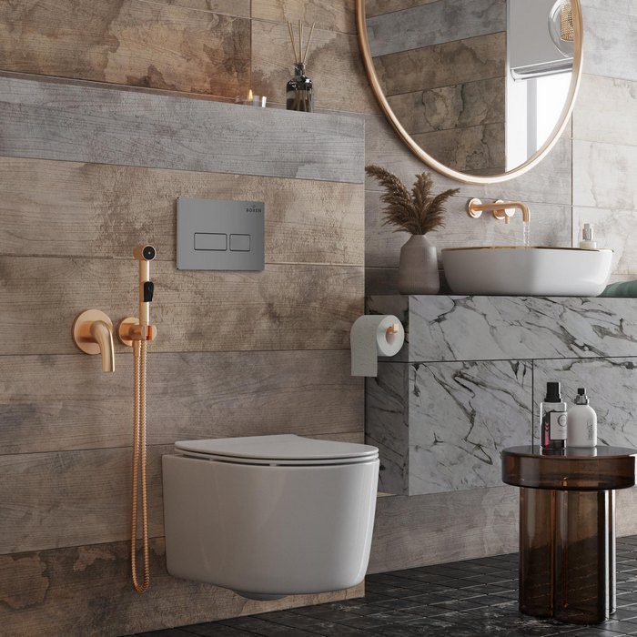 Комплект инсталляции Roxen StounFix Dual Fresh с унитазом Simple Compact и кнопкой Caspia (хром/матовая), 943570 — изображение 3