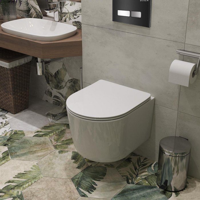 Комплект инсталляции Roxen StounFix Dual Fresh с кнопкой Glass (чёрная/глянец), 873337 — изображение 10