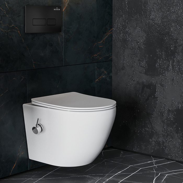 Комплект инсталляции Roxen StounFix Dual Fresh с унитазом Antares Bidet и кнопкой Caspia (чёрная/матовая), 958156 — изображение 4