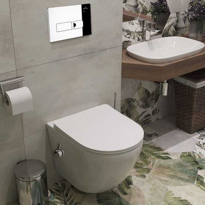 Комплект инсталляции Roxen StounFix Dual Fresh с унитазом Antares Bidet и кнопкой Caspia (хром/глянец), 958812 — изображение 3