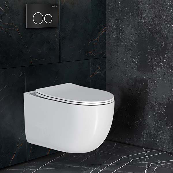 Комплект инсталляции Roxen StounFix Dual Fresh с унитазом Vortex Tornado и кнопкой Santi (чёрная/матовая), 964295 — изображение 3