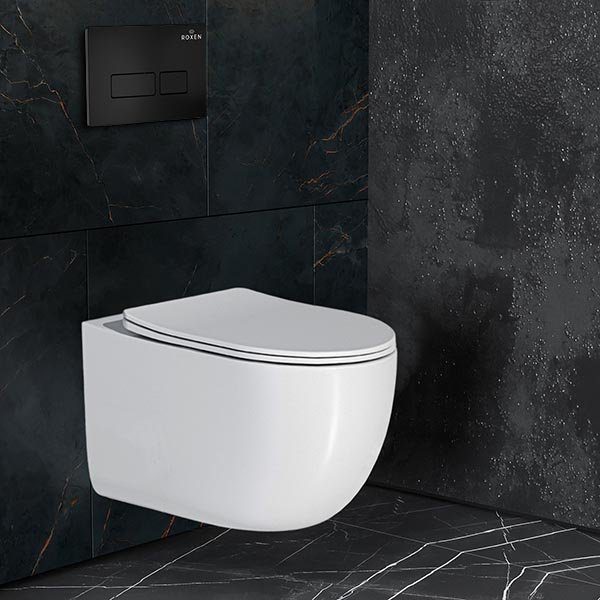 Комплект инсталляции Roxen StounFix Dual Fresh с унитазом Vortex Tornado и кнопкой Caspia (чёрная/матовая), 964498 — изображение 3