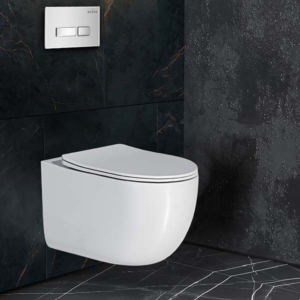 Комплект инсталляции Roxen StounFix Dual Fresh с унитазом Vortex Tornado и кнопкой Glass (белая), 964605 — изображение 3