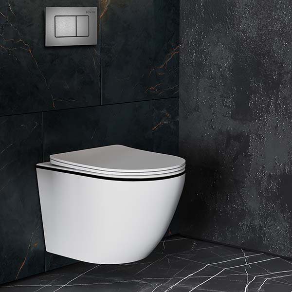 Комплект инсталляции Roxen StounFix Dual Fresh с унитазом Antares Black и кнопкой Steel (оружейная сталь), 964862 — изображение 3