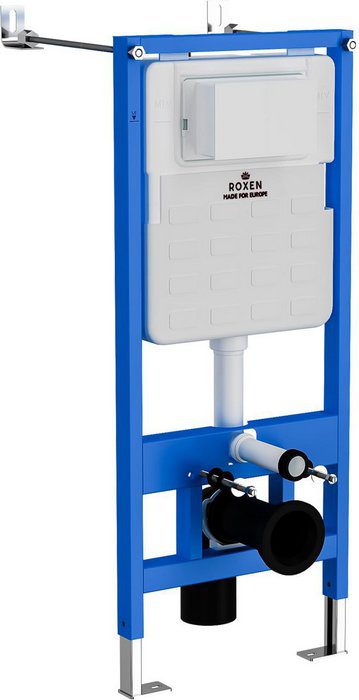 Комплект инсталляции Roxen StounFix Dual Fresh с унитазом Antares 530185-02 и кнопкой Caspia (серый бетон/матовая), 966774 — изображение 8