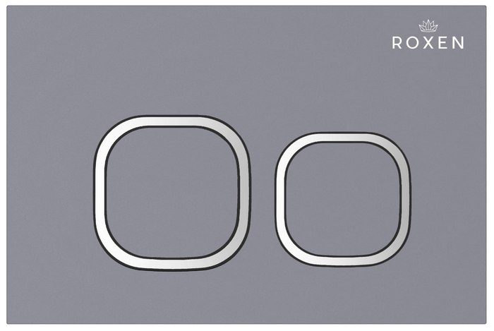 Комплект инсталляции Roxen StounFix Dual Fresh с унитазом Cube и кнопкой Santi (серый бетон/матовая), 966383 — изображение 2