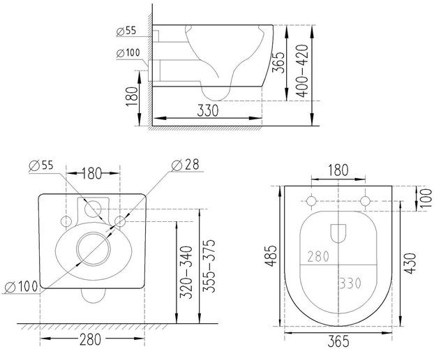 Унитаз подвесной с функцией биде Roxen Antares Bidet, 530185-01X — изображение 7