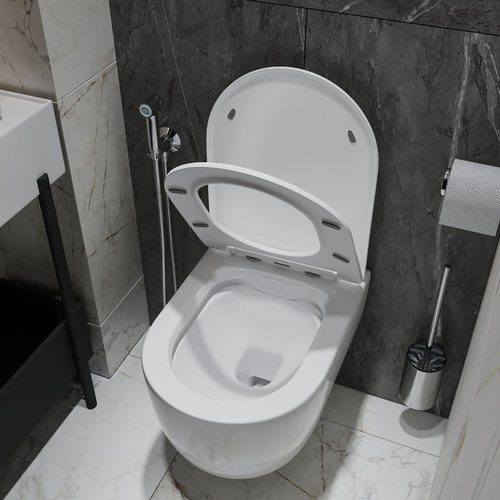 Комплект инсталляции Roxen StounFix Dual Fresh с унитазом Antares Tornado и кнопкой Steel (золото/матовая), 968454 — изображение 3