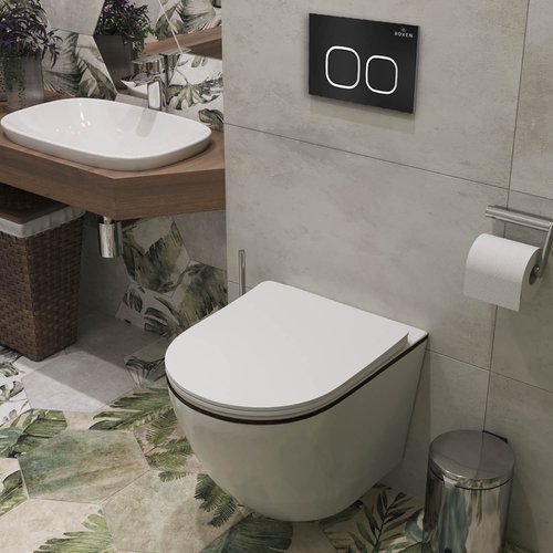 Унитаз подвесной Roxen Antares Black, 530110-01B — изображение 2