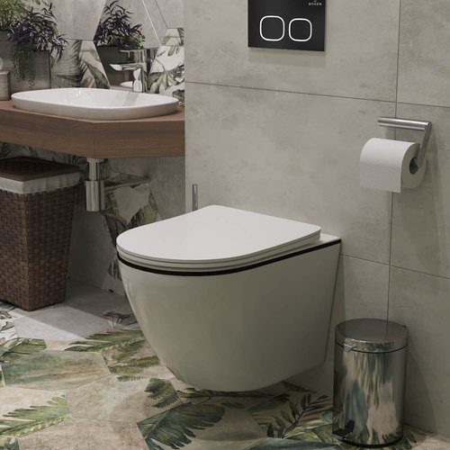 Унитаз подвесной Roxen Antares Black, 530110-01B — изображение 4