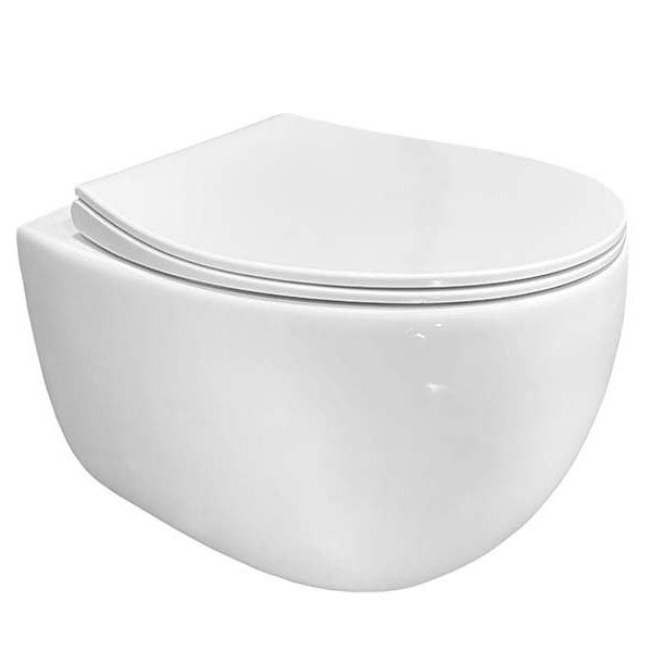 Комплект инсталляции Roxen StounFix Dual Fresh с унитазом Egg и кнопкой Steel (золото/матовая), 968475 — изображение 2