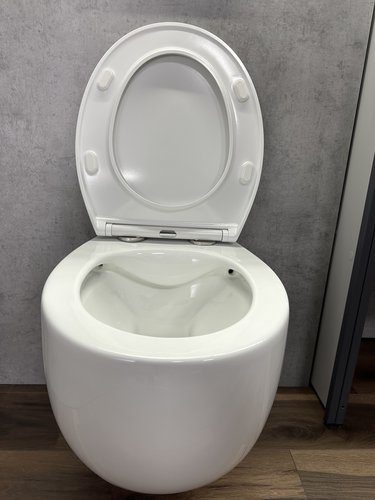 Комплект инсталляции Roxen StounFix Dual Fresh с унитазом Egg и кнопкой Steel (золото/матовая), 968475 — изображение 6