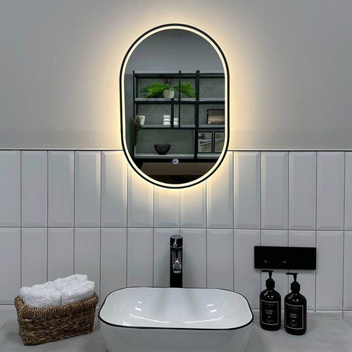 Зеркало в алюминиевой раме Roxen Grown 510200-60B (400x600), чёрный — изображение 7