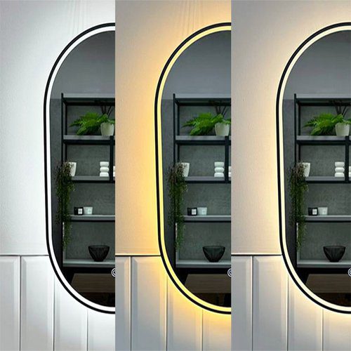 Зеркало в алюминиевой раме Roxen Grown 510200-60B (400x600), чёрный — изображение 5