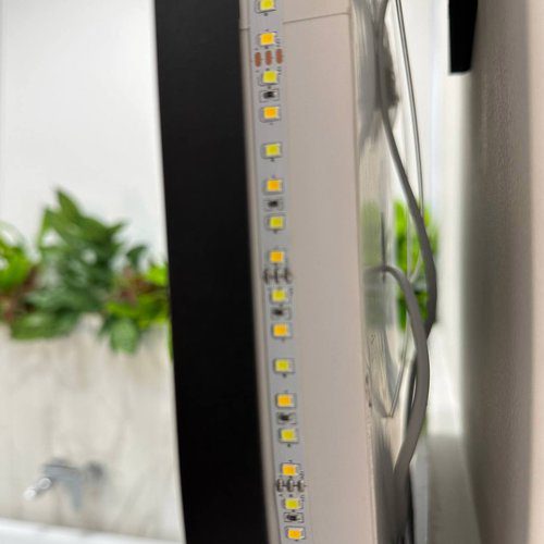 Зеркало в алюминиевой раме Roxen Grown 510200-70GM (400*700), оружейная сталь — изображение 7