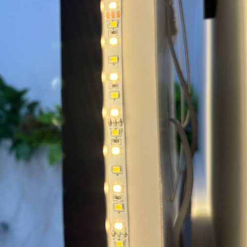 Зеркало в алюминиевой раме Roxen Grown 510200-70GM (400*700), оружейная сталь — изображение 6