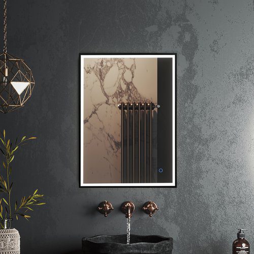 Зеркало в алюминиевой раме Roxen Sigma 510210-50B (500х700), чёрный — изображение 2