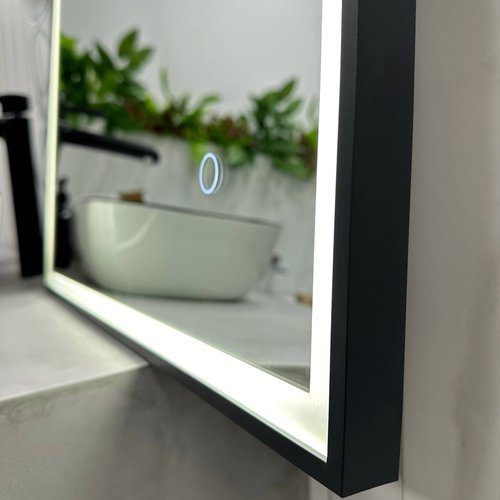 Зеркало в алюминиевой раме Roxen Sigma 510210-50B (500х700), чёрный — изображение 9