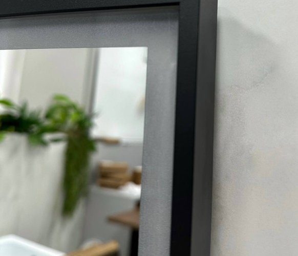 Зеркало в алюминиевой раме Roxen Sigma 510210-50B (500х700), чёрный — изображение 7