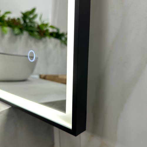 Зеркало в алюминиевой раме Roxen Sigma 510210-90B (900x700), чёрный — изображение 4