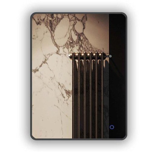 Зеркало в алюминиевой раме Roxen Simon 510205-50GM (500x700), оружейная сталь