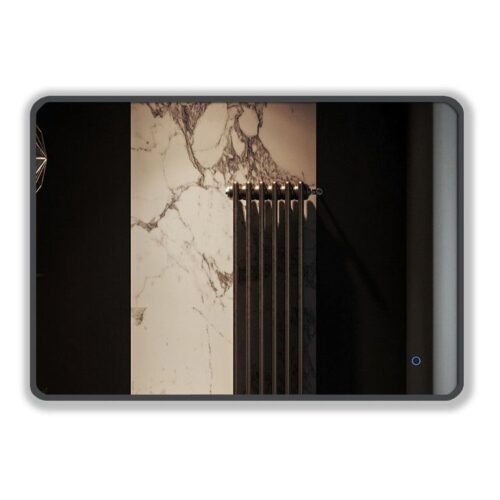 Зеркало в алюминиевой раме Roxen Simon 510205-90GM (900x700), оружейная сталь