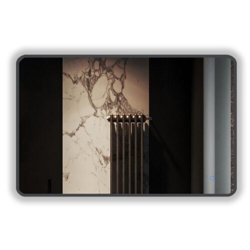 Зеркало в алюминиевой раме Roxen Simon Long 510205-100GM (1000x700), оружейная сталь