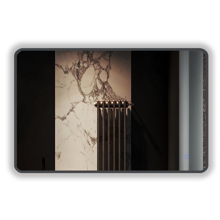 Зеркало в алюминиевой раме Roxen Simon Long 510205-100GM (1000x700), оружейная сталь