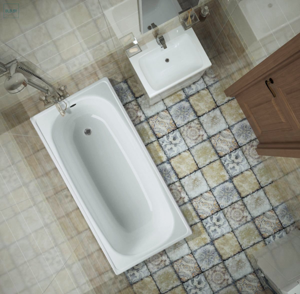 Ванна стальная BLB Europa SG 150*75 см, S39802222000000 (B55E) + Ножки — изображение 3