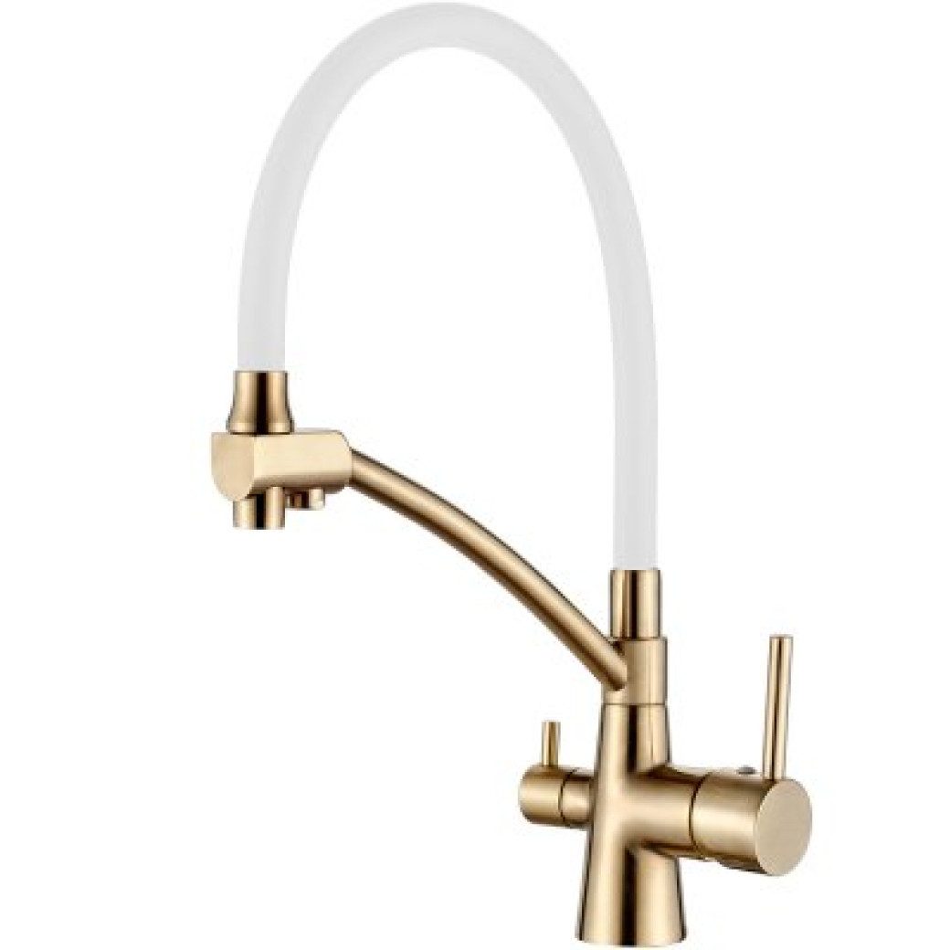 Смеситель для кухни под фильтр Ledeme L4855Y-3, с гибким изливом