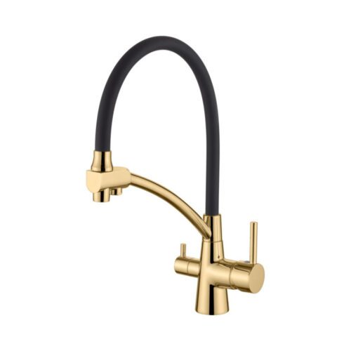 Смеситель для кухни под фильтр Ledeme L4855G-2, с гибким изливом