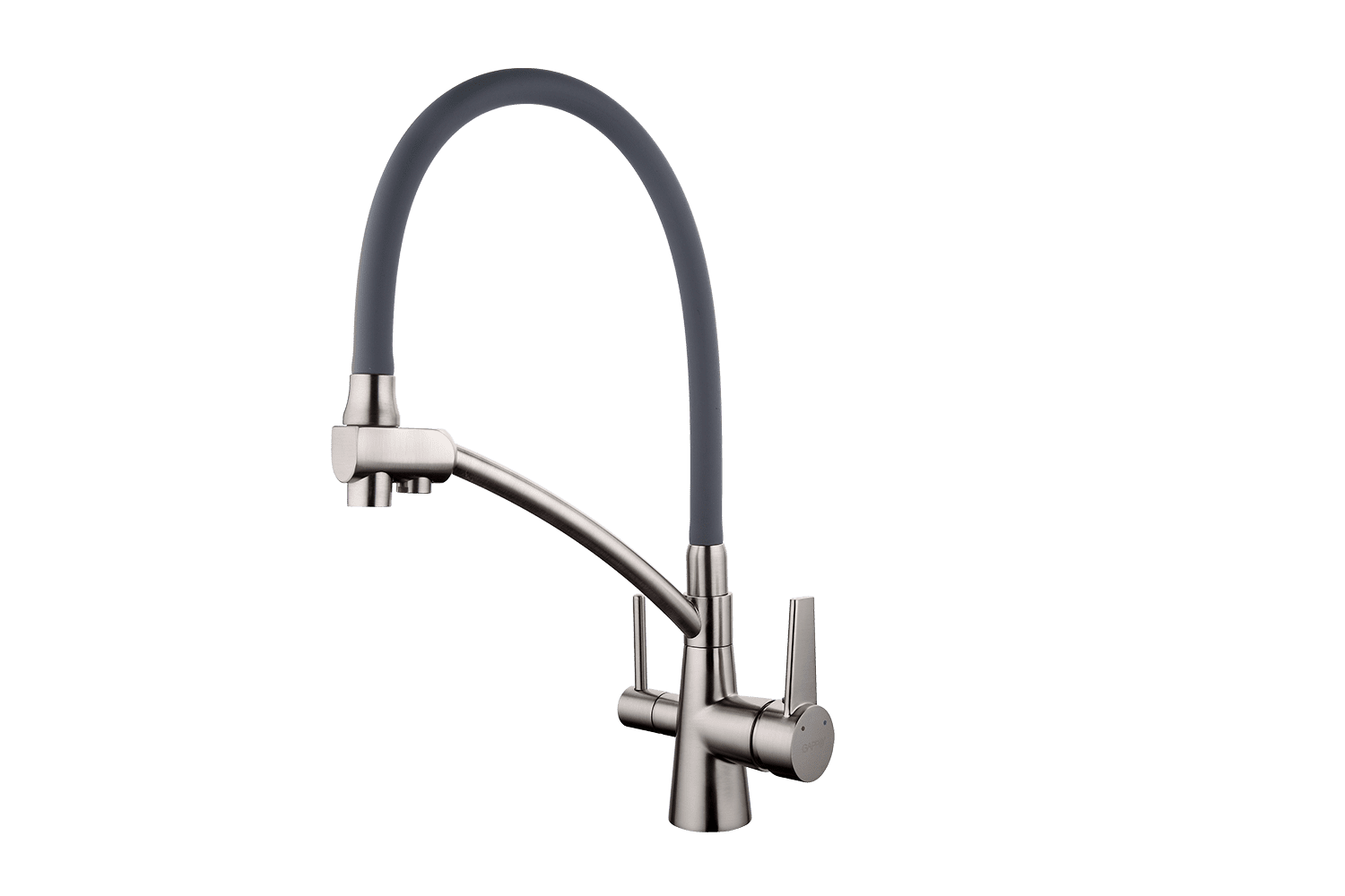 Смеситель для кухни под фильтр GAPPO G4398, сатин/серый