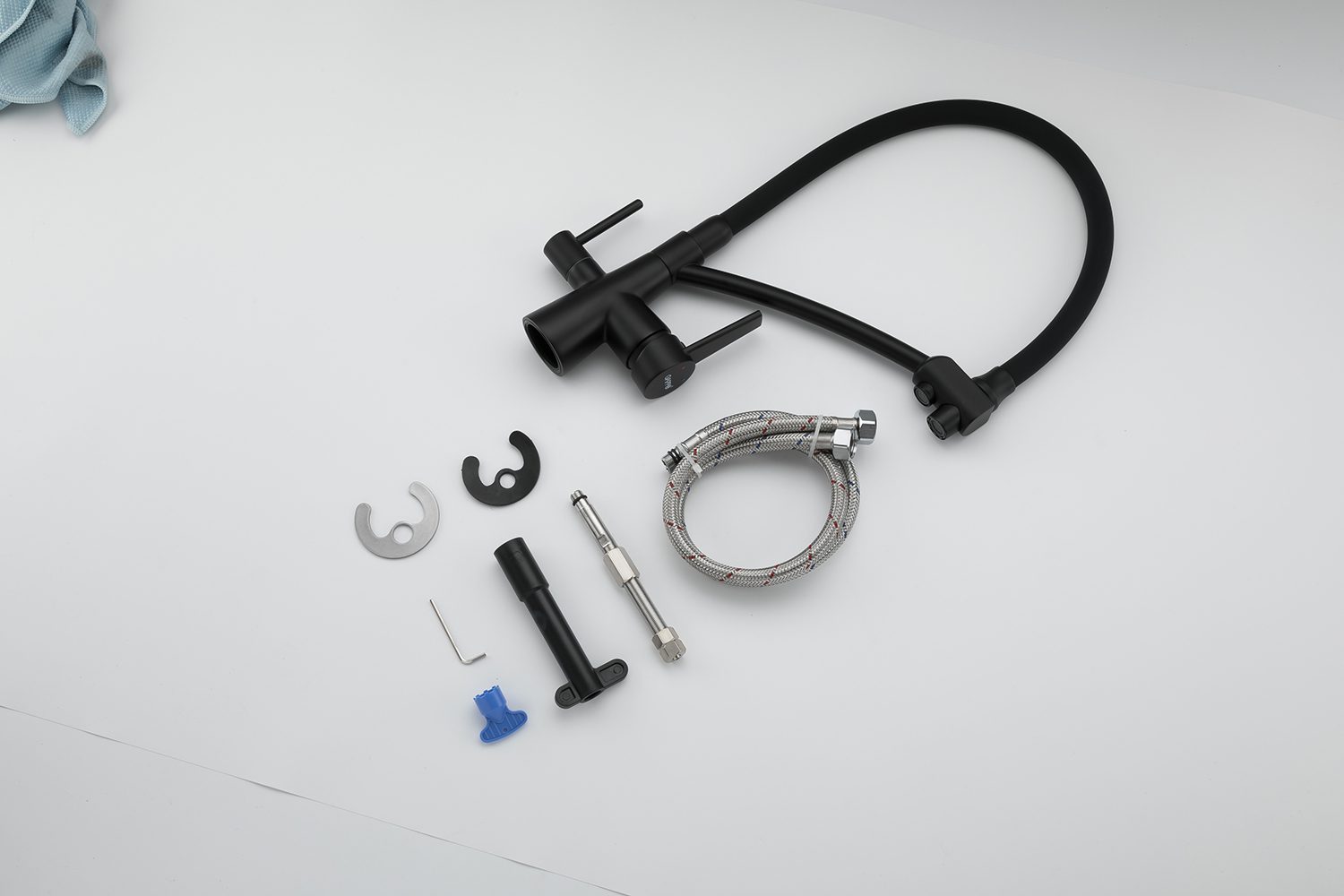 Смеситель для кухни под фильтр GAPPO G4398, сатин/серый — изображение 4