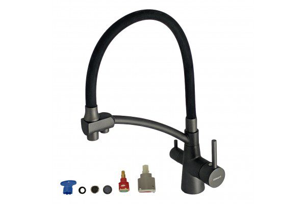 Смеситель для кухни под фильтр GERHANS KK4855U-2 plus, с гибким изливом
