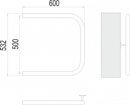 Полотенцесушитель Terminus П-образный 500х600 — изображение 3