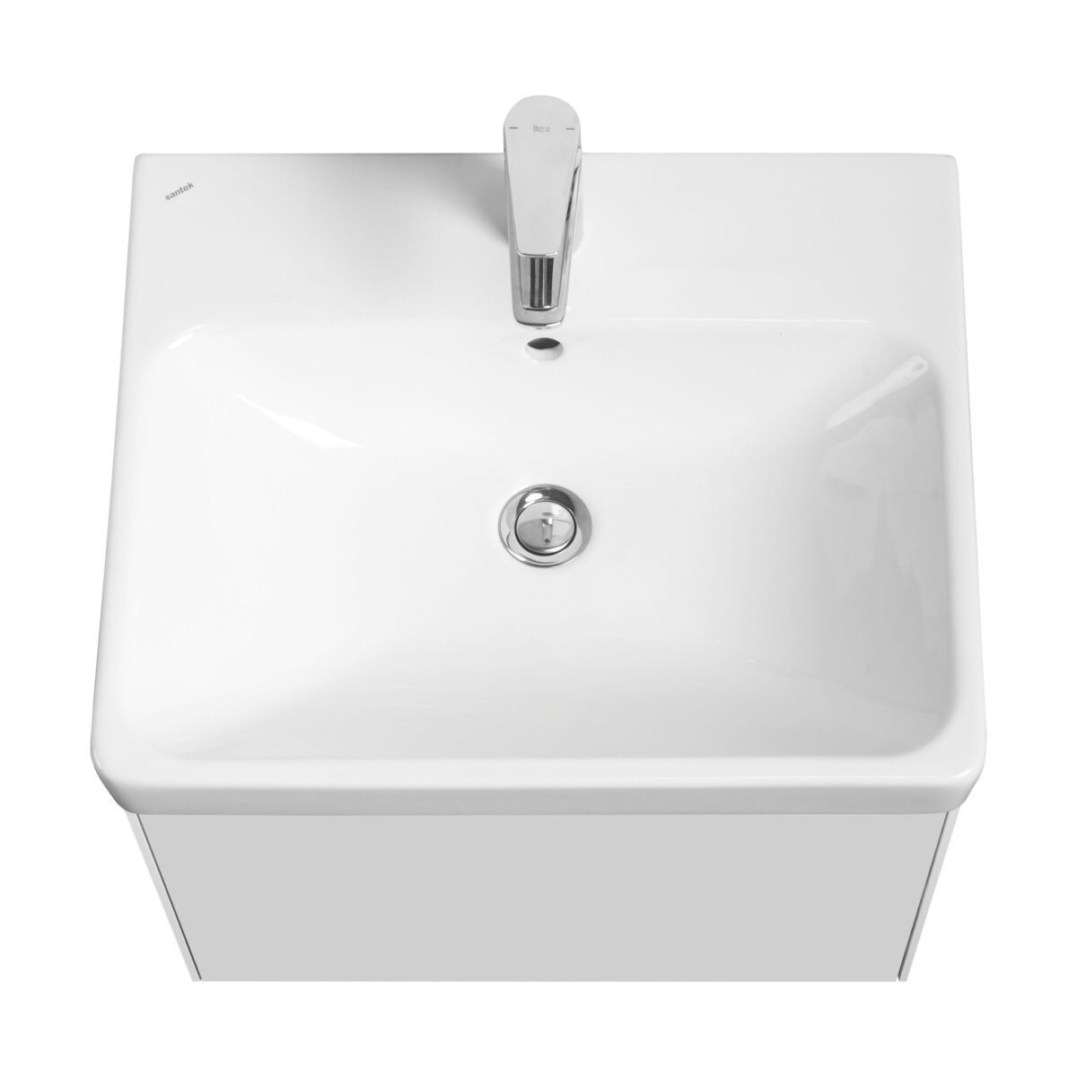Комплект: тумба в ванную Aquaton Асти 55 с умывальником Santek Адриана 55, белый, 1A2631V0AX2B0 — изображение 7