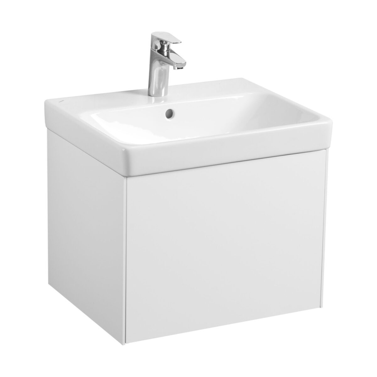 Комплект: тумба в ванную Aquaton Асти 55 с умывальником Santek Адриана 55, белый, 1A2631V0AX2B0 — изображение 5