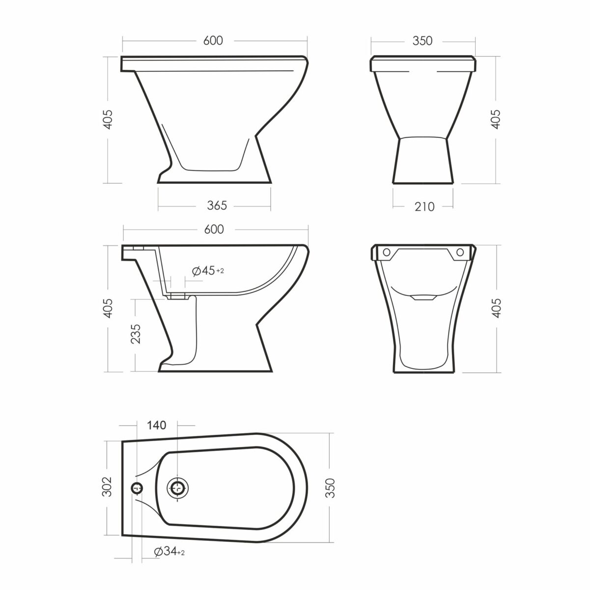 Биде Sanita Самарское, BD.FS/Samarsky/C/WHT.G/S1 — изображение 5