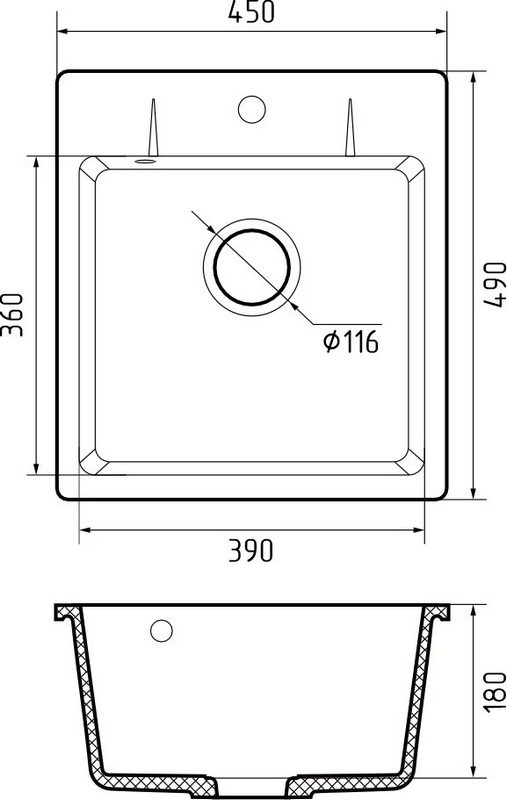 Кухонная мойка GranFest QUARZ GF-UR-245 белый — изображение 4