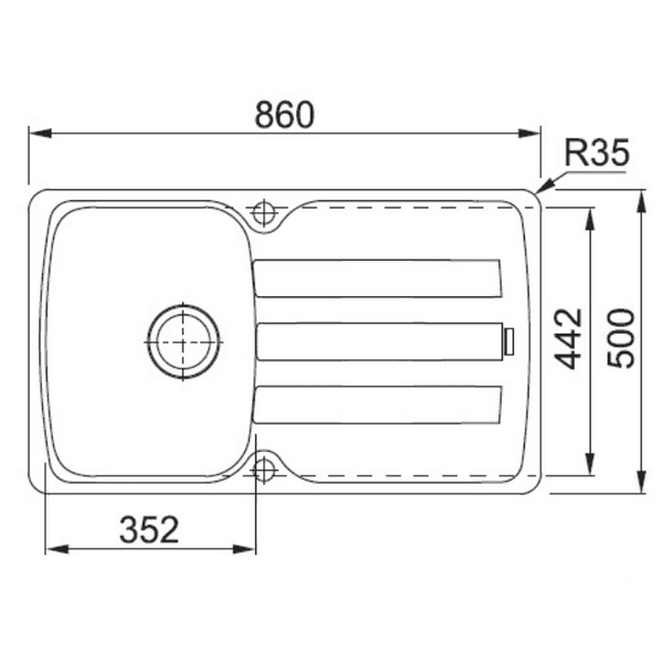 Кухонная мойка Franke Antea AZG 611-86 (бежевый) (860 x 500 мм), 114.0489.273 — изображение 3
