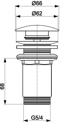 Донный клапан для умывальника KFA Armatura 660-253-00 — изображение 2