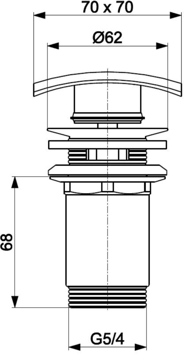 Донный клапан для умывальника KFA Armatura 660-454-81 — изображение 2