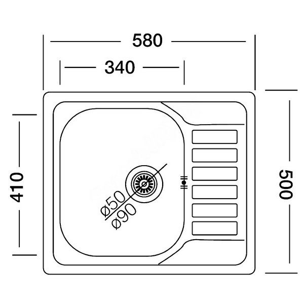 Кухонная мойка Kromevye EC 196 D — изображение 3