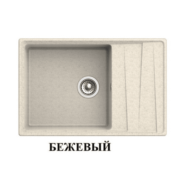 Кухонная мойка GranFest GF-LV-760L бежевый