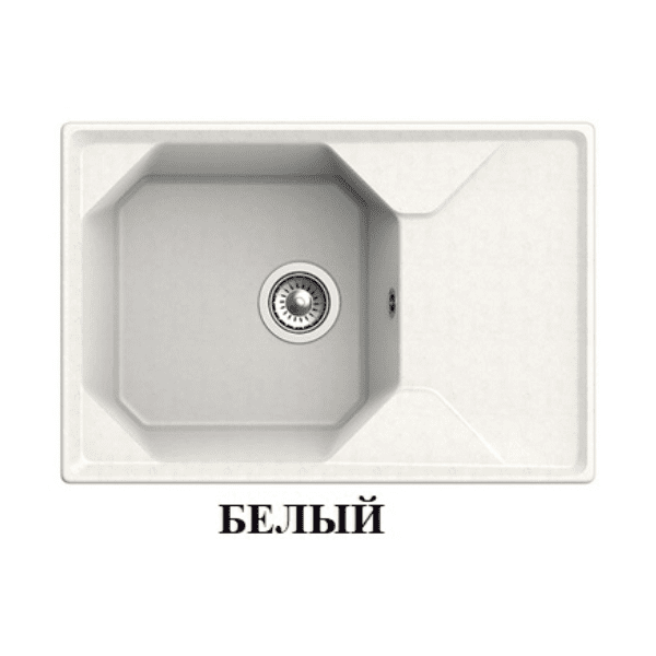 Кухонная мойка GranFest GF-U-740L белый