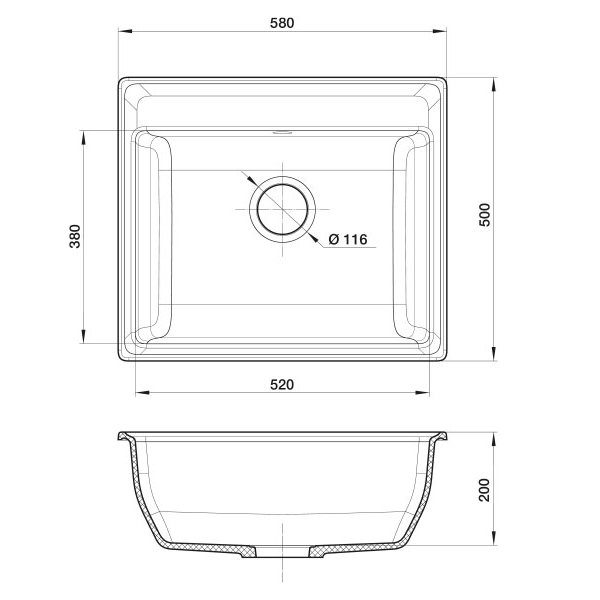 Кухонная мойка GranFest GF-V-580 иней — изображение 3