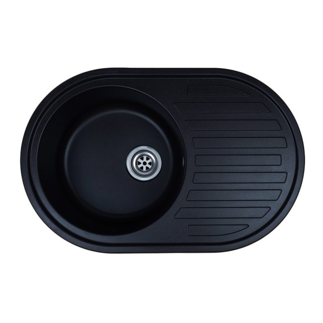 Кухонная мойка GRANRUS GR-770 антрацит блэк