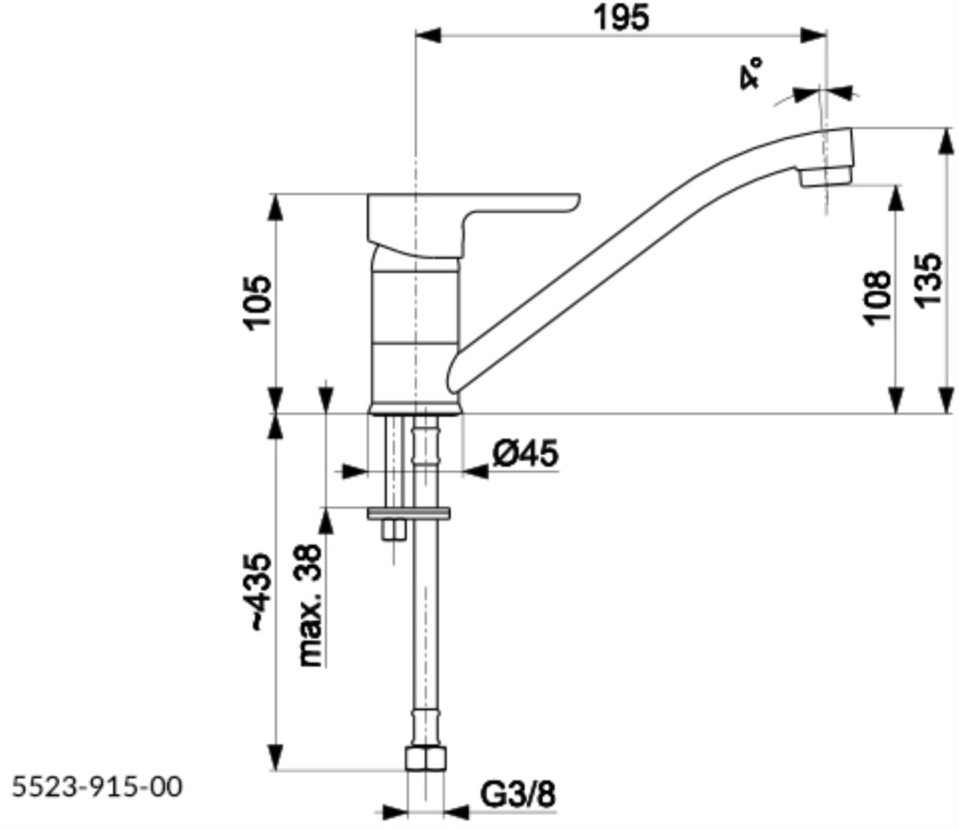 Смеситель для кухни KFA Armatura GRANAT 5523-915-00 — изображение 2